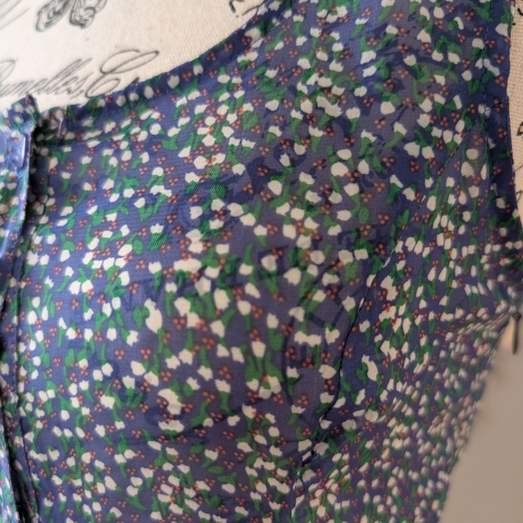 Papillon Blanc Blue Floral Mini Dress - Picture 2 of 7